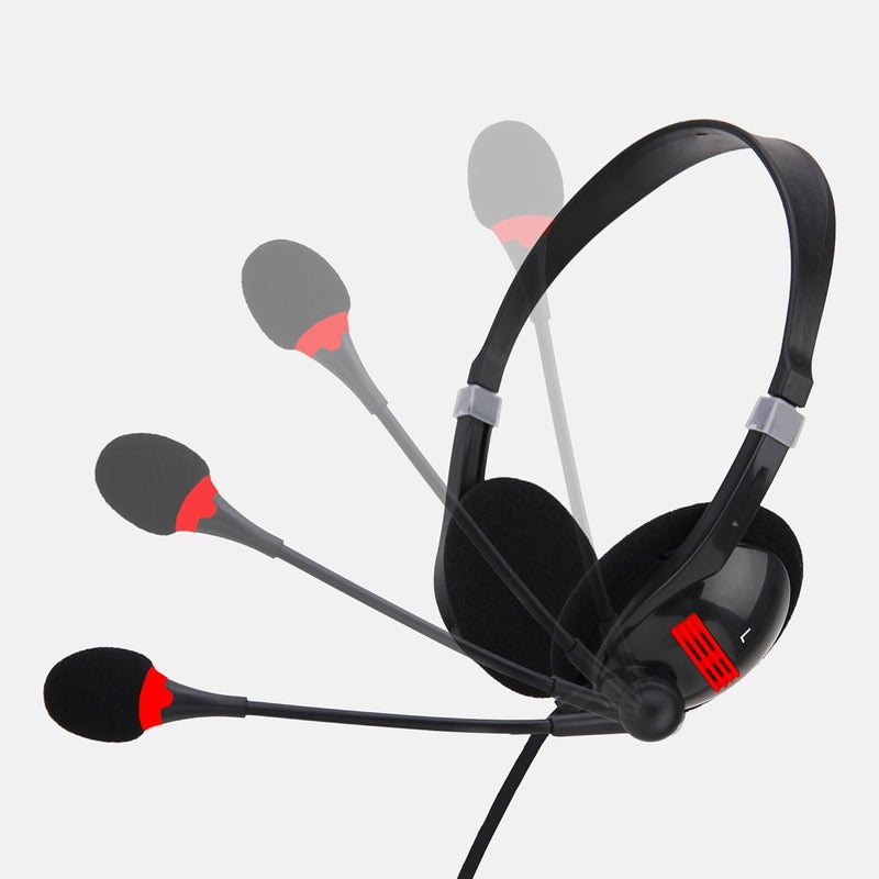 Metaind USB Headphone with Noise-Canceling Mic | Ideal for Teams, Zoom, Office & Call Center Use | Comfortable Wired Headset for PC & Laptop | Model: Meta_MT440 (Black) - Image 2