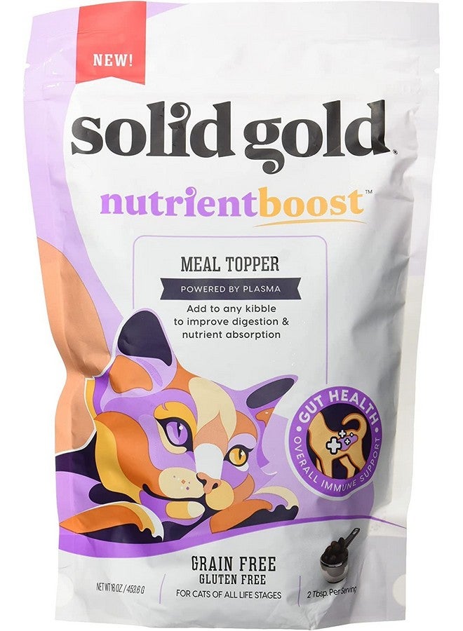 solid gold Nutrientboost Meal Topper For Cats  High Protein Crunchy Cat Treats Rich In Vitamins Minerals And Amino Acids  1 Pound - Image 1