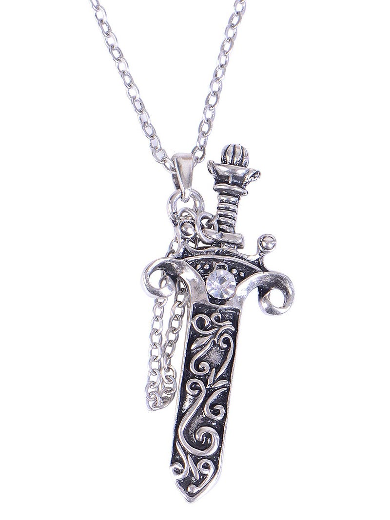 Alilang Antique Fantasy Medieval Renaissance Removable Scabbard Rune Sword Dagger Pendant Necklace - Image 5