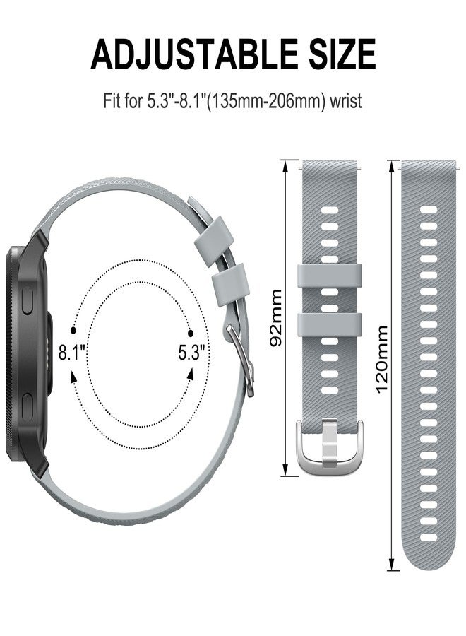 Meliya for Garmin Venu 3 / Venu 2 / Vivoactive 4 Watch Band Women Men, 22mm Soft Silicone Sport Replacement Strap for Forerunner 745/265 / 255 Music Smart Watch (Black+White+Grey) - Image 4