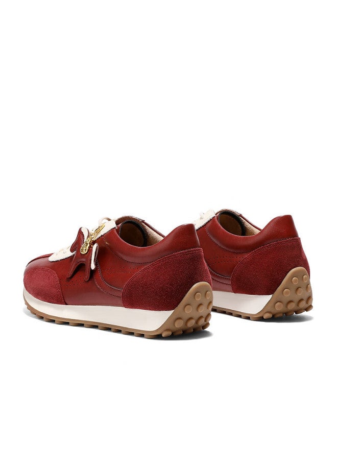 Senda a Little Pony Agan Shoes Women Spring New Cowhide Mall Same Style German Training Casual Shoes Red 39 - Image 3