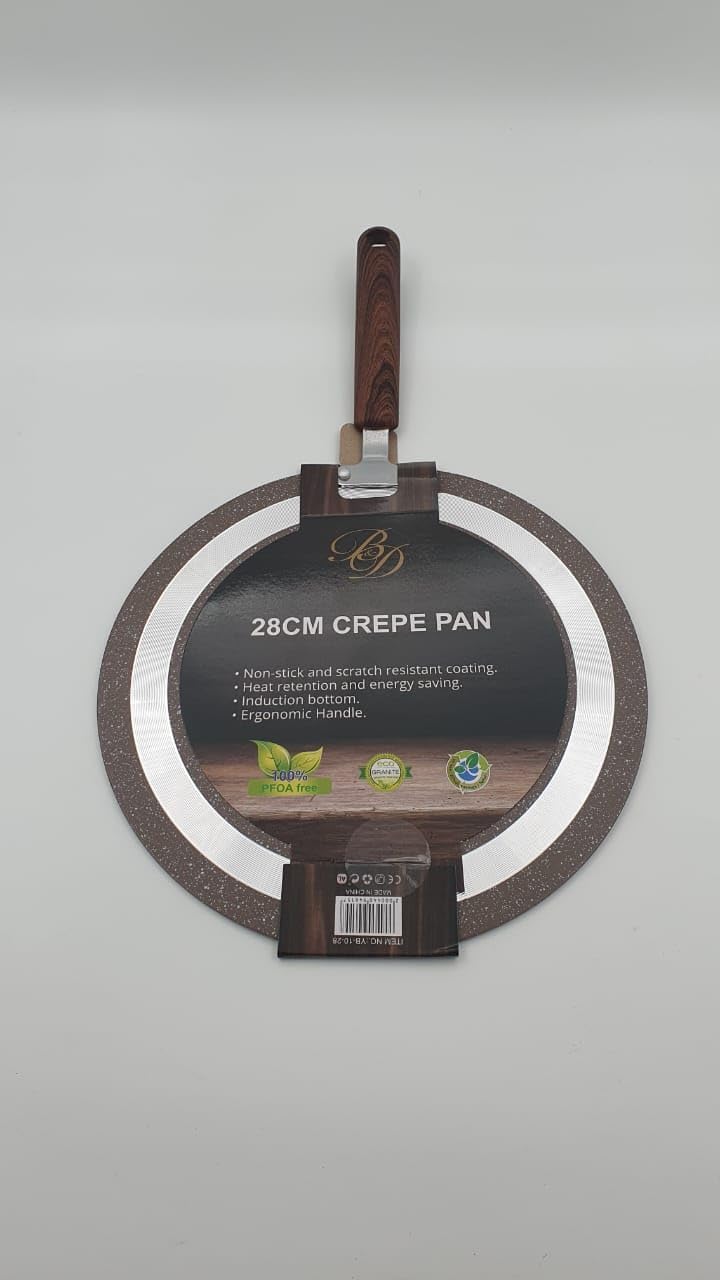 B&D مقلاة كريب غير لاصقة 28 سم من B&D بمقبض خشبي - Image 2