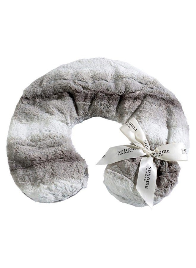 Sonoma Lavender Luxury Lavender Heatable/Chillable Neck Pillow, Microwaveable for Neck and Shoulders with Removable Washable Covers, Great for Relaxation and Pain Relief (Angora Platinum) - Image 1