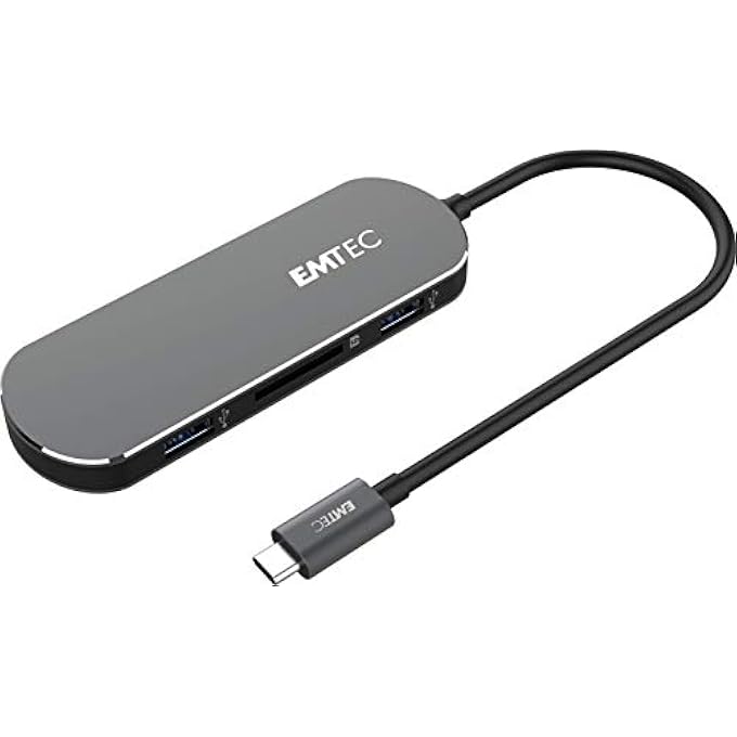 EMTEC USB-TYPE-C HUB T650C INKL. SD CARD READER 3 X USB-A 3.0, USB-C, SD CARD READER, HDMI - Image 2