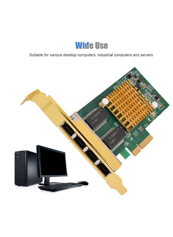 PCI-E Server Ethernet Network Card, 10/100/1000 Mbps Qua Port Gigabit Network Card