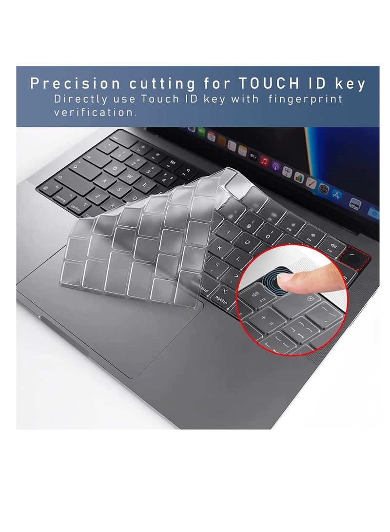 3 in 1 Case for MacBook Air 13.6 Inch 2022 A2681 M2 Chip and 2024 A3113 M3 Chip and 2025 A3240 M4 Chip, Matte Hard Shell Cover  Keyboard Cover  Screen Protector, Frosted Clear - Image 4