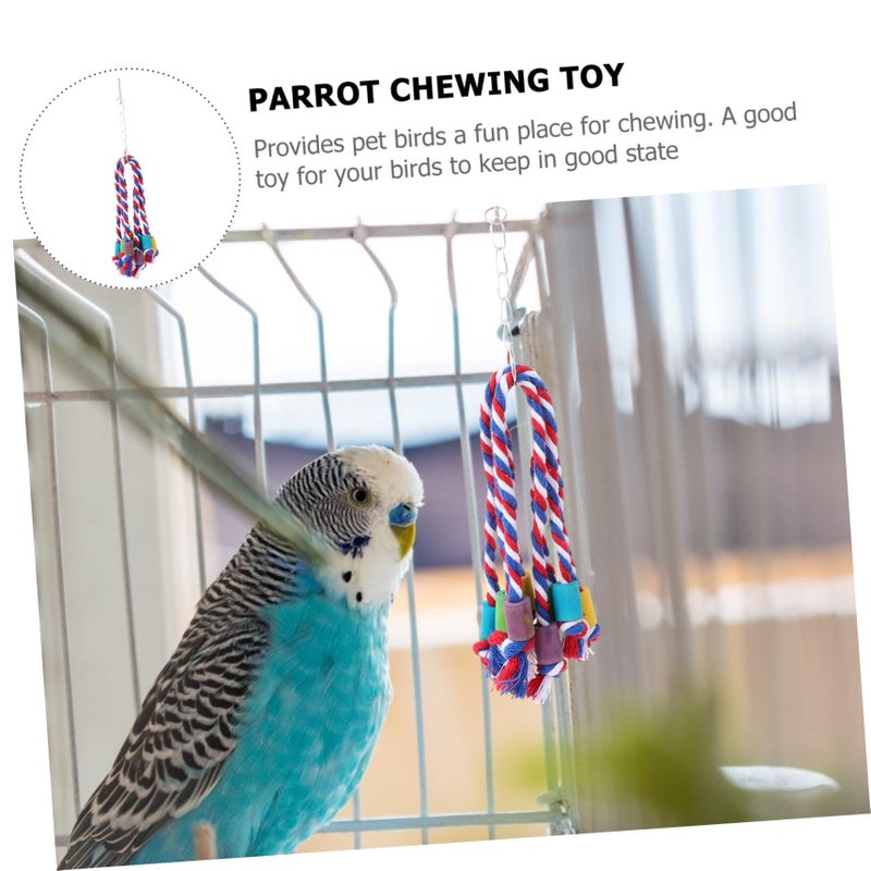 Cotton Rope Swinging Toy for Parrots Chewing Bird Cage Accessories - Image 5