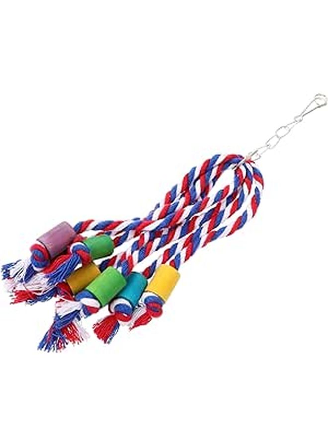Cotton Rope Swinging Toy for Parrots Chewing Bird Cage Accessories - Image 1