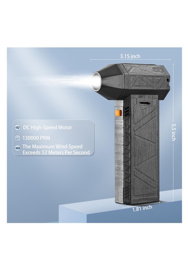 Bukela Jet Dry Mini Blower, 130000 RPM Portable Mini Jet Blower, Super Jet Fan Adjustable Speeds and Rechargeable, Cordless Jet Blower Car Dryer with Large Battery, and Type-C Fast Charging - Image 3