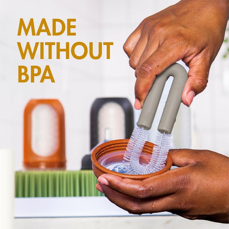 Boon Mod Replacement Baby Bottle Brushes  Includes Bottle Cleaner Brush Straw Cleaner Brush Nipple Brush and Detail Brush for Baby Bottles  Newborn Essentials  Deco  4 Count - Image 5