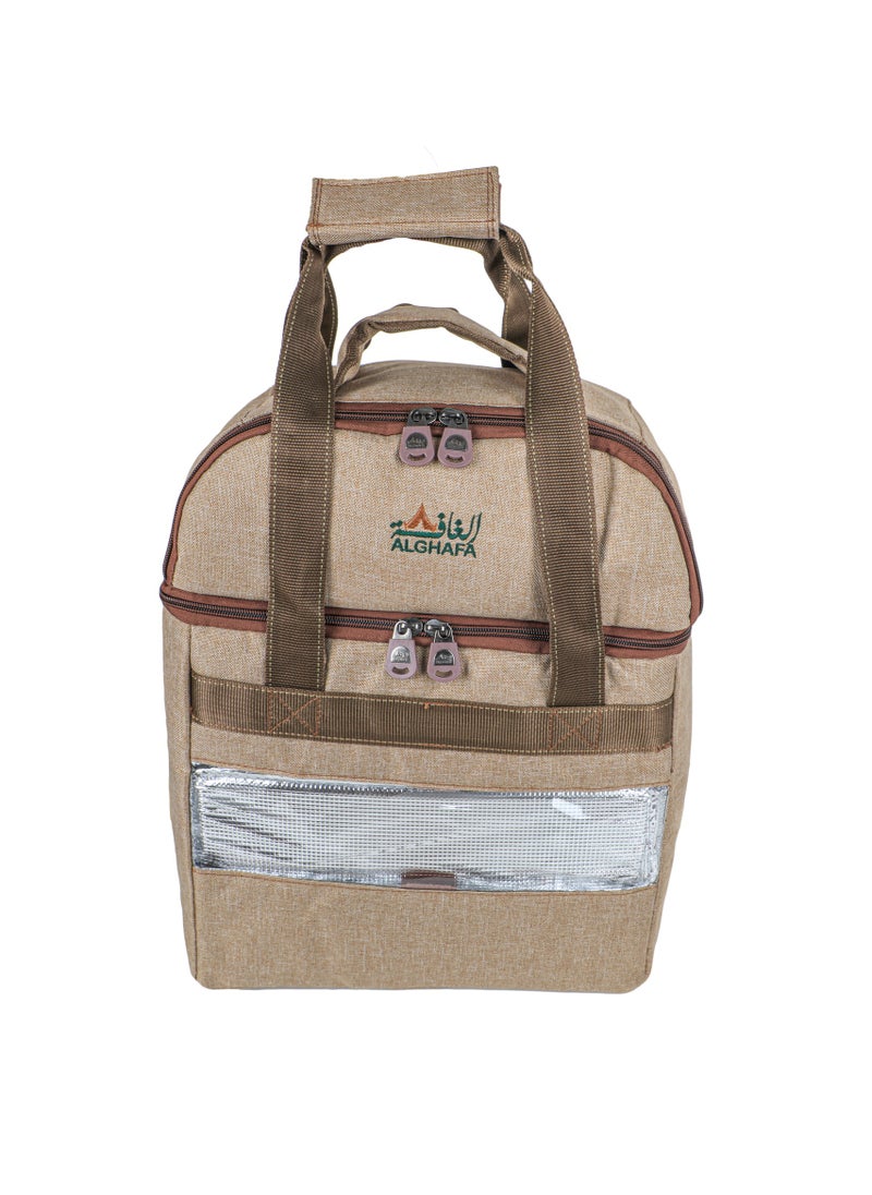 ALGHAFA - ALGhafa,Alhamail thermos bag, for trips, camping, wooden color, 34*17*42 cm - Image 1
