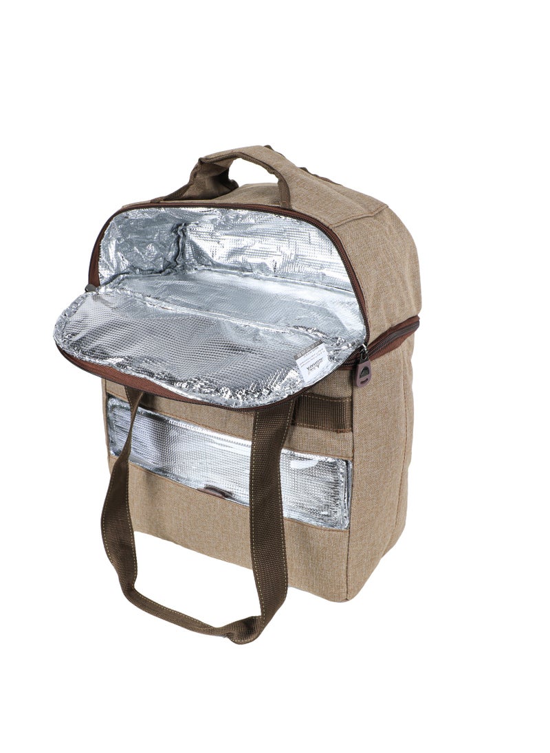 ALGHAFA - ALGhafa,Alhamail thermos bag, for trips, camping, wooden color, 34*17*42 cm - Image 1