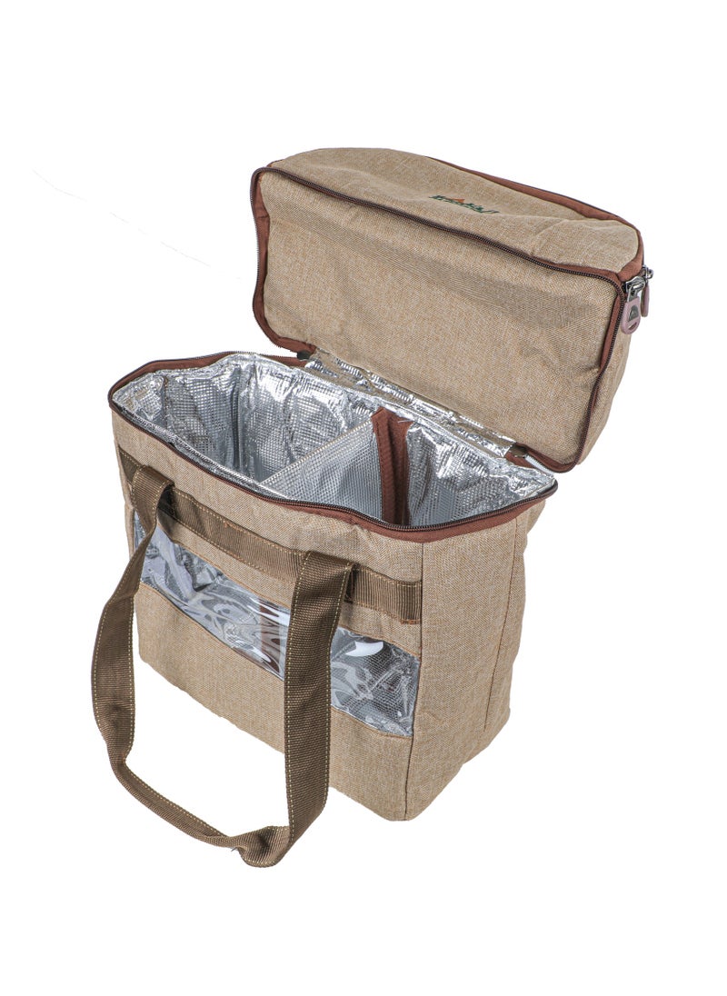 ALGHAFA - ALGhafa,Alhamail thermos bag, for trips, camping, wooden color, 34*17*42 cm - Image 1