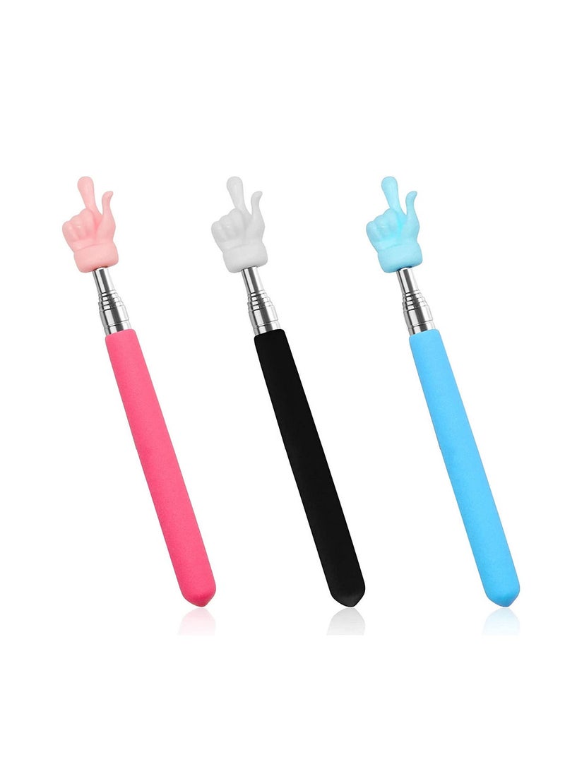MarlaMall - 3 Pcs Telescopic Teachers Pointer Extendable Hand Pointer Finger Pointer Stick for Elementary School Kindergarten Teacher - Image 1