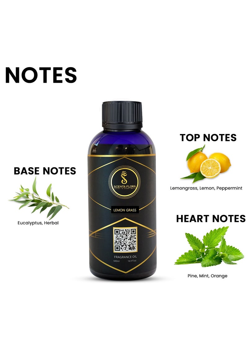 Scenta Flora SCENTA FLORA Lemongrass Fragrance Oil Aromatherapy | Refreshing Lemon & Mint Aroma | Perfect for Home, Office & Bathrooms | Long-Lasting Uplifting Scent (500 ml)  - Image 2