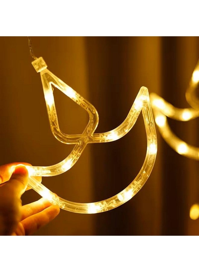 fizzytech أضواء ستارة فيزيتيك 12 ديا، أضواء ستارة نافذة مع 8 أوضاع وميض للزينة لعيد الديوالي، عيد الميلاد، الزفاف، الحفلة، أضواء تزيين المنزل (أبيض دافئ) - Image 5