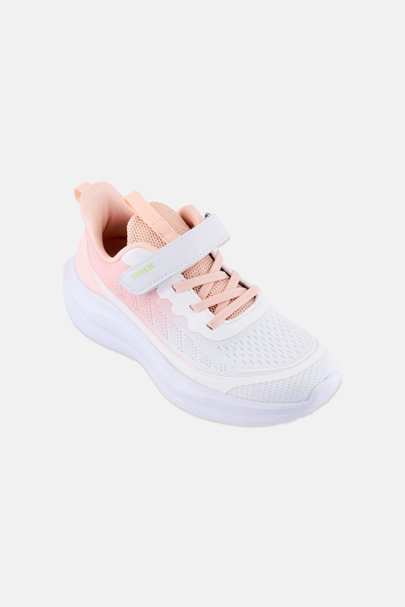 RBX Kids Girl Velcro Closure Running Shoes, White - Image 1