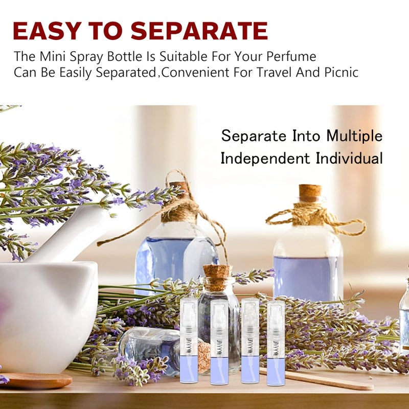 Csdtylh Mini Spray Bottle  Clear Plastic Empty Sample Containers  Fine Mist Perfume Travel Refillable Spray Bottle Perfume Atomizer Small Portable Bottle For Cleaning  Travel  Essential Oils(120  2Ml) - Image 4