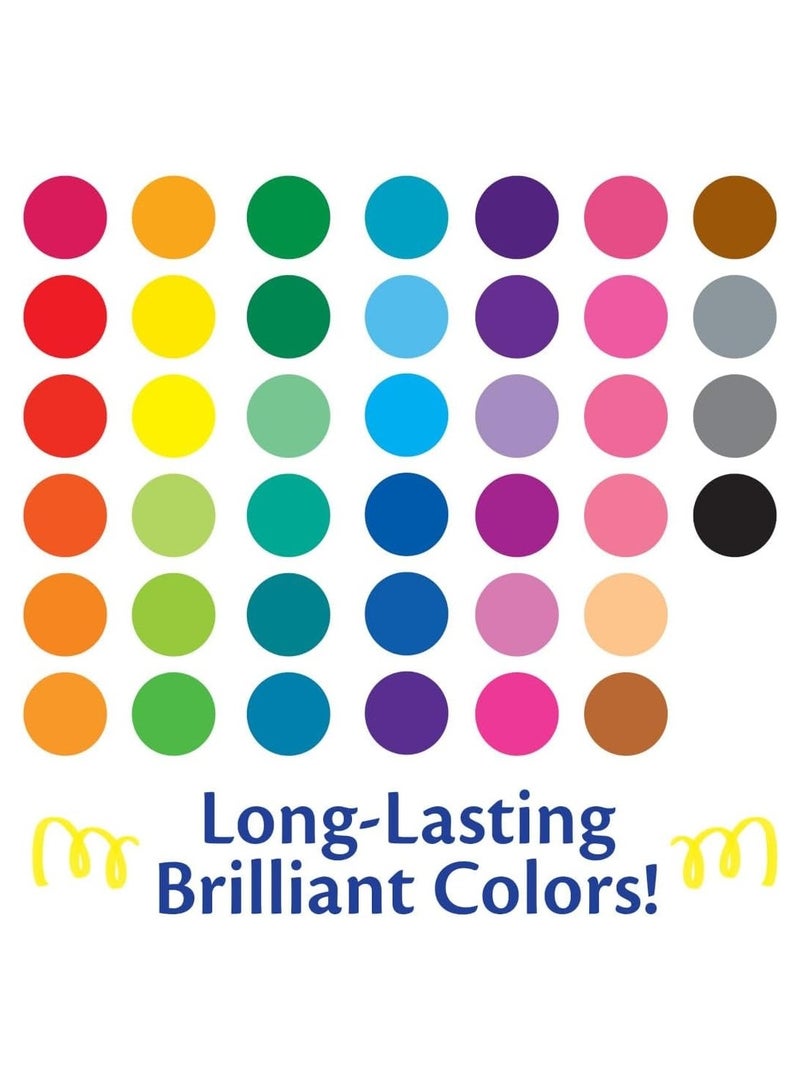 كرايولا أقلام تلوين كرايولا فائقة النظافة، قابلة للغسل، متنوعة، خط رفيع، كولور ماكس، ٤٠ قلمًا - Image 4