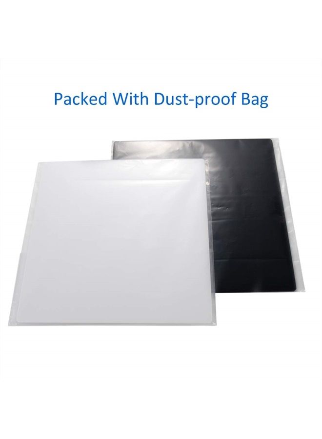 NIUBEE Acrylic Reflective Display Board for Product Photo Background Shooting Tables Props (12x12 Inch, Black + White) - Image 5