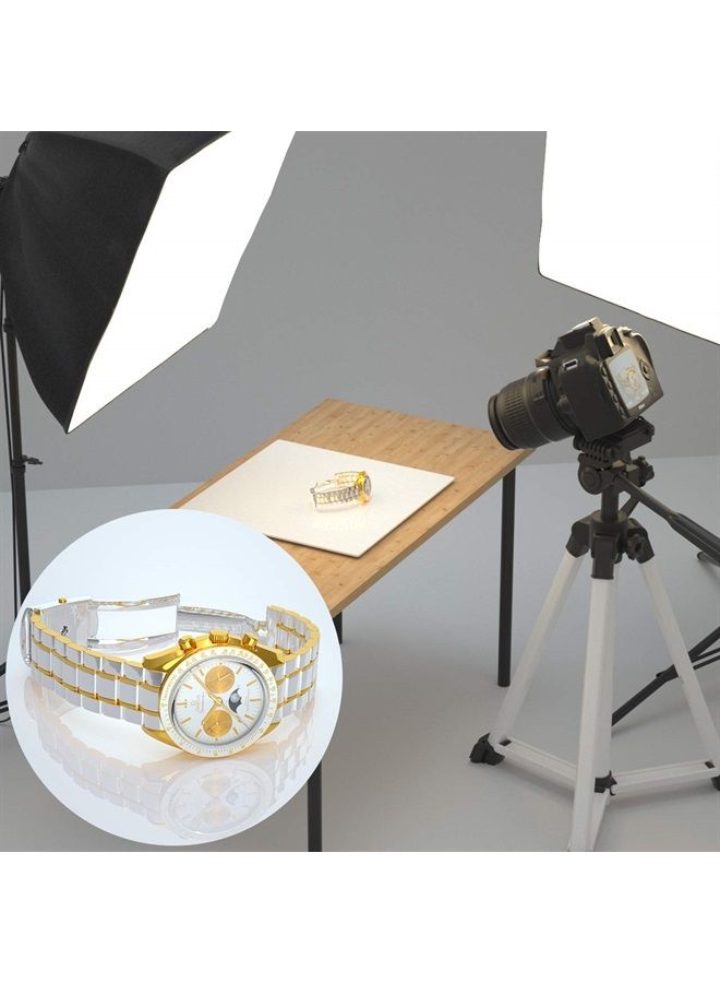 NIUBEE Acrylic Reflective Display Board for Product Photo Background Shooting Tables Props (12x12 Inch, Black + White) - Image 2