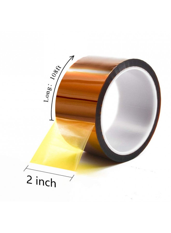 MYJOR Brand High Temperature Tissue Paper Tape, 2in x 108ft x 1 roll Used to Protect CPU and 3D Printer Work Surface, PCB Circuit Board Professionals - Image 1