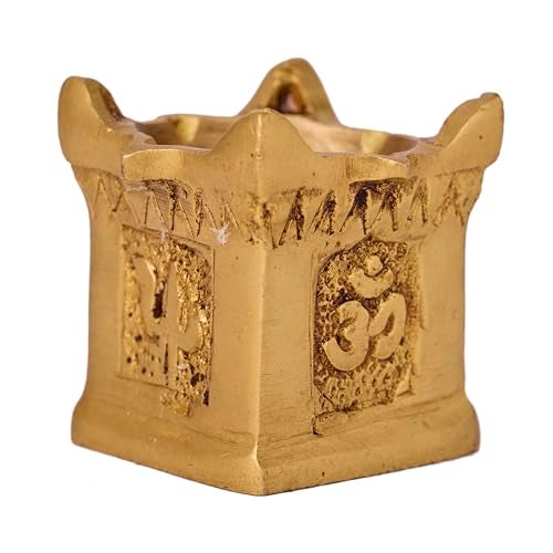 GURU JEE Tulsi Diya Tulsi Kyara Shaped Brass Diya Oil Lamp Divi Deepak Deepam for Pooja Aarti - Image 3