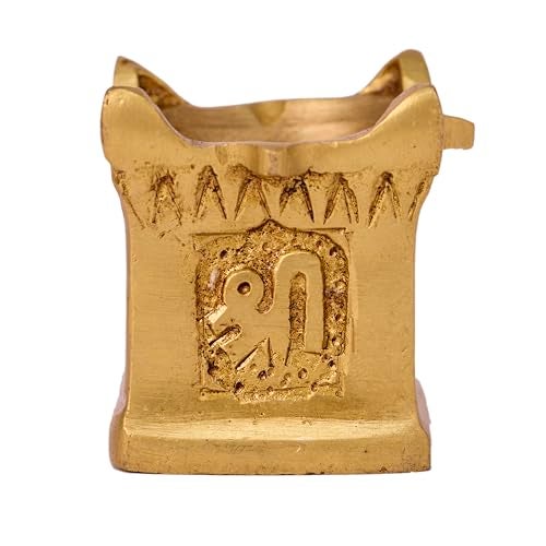 GURU JEE Tulsi Diya Tulsi Kyara Shaped Brass Diya Oil Lamp Divi Deepak Deepam for Pooja Aarti - Image 5