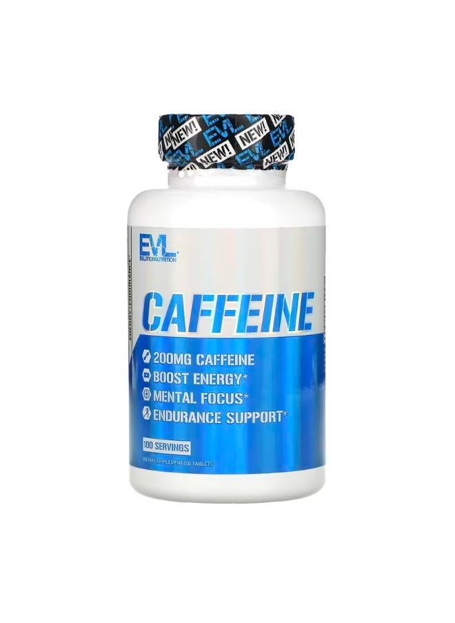 EVLUTION NUTRITION Caffeine 200 mg 100 Tablets  - Image 1