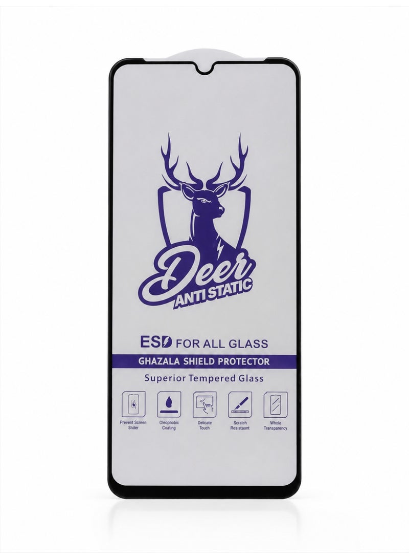 Deer ESD Anti-Static Tempered Glass Screen Protector for Samsung Galaxy A05 - Full Coverage Dust-Repellent Shatterproof Protective Shield Film with Cleaning Wipes Kit - Image 2