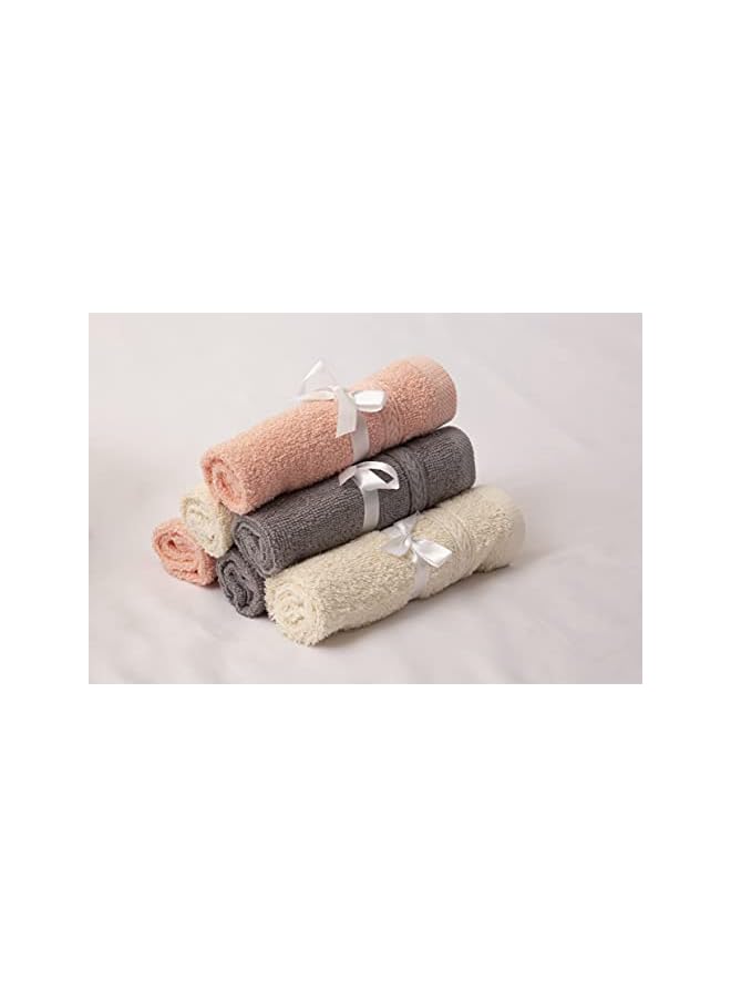 The Bros Glofresh Anti-Microbial 100% Cotton Face Towel Set - Pack of 6 Pieces, 30 x 30 cm, Multicolor - Luxurious Softness and Enhanced Hygiene for Daily Use and Spa Experience - Image 4