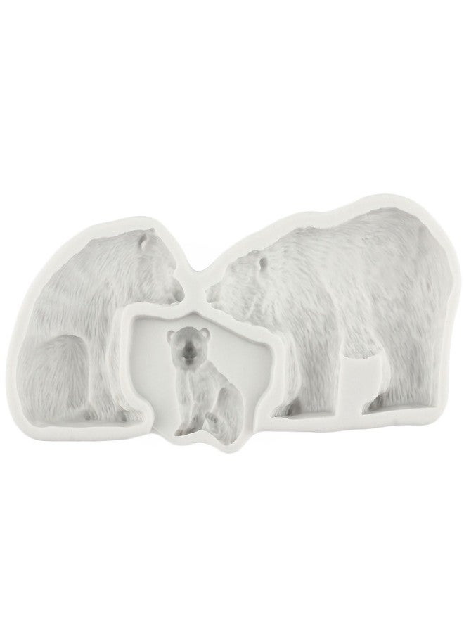 YANQINMS Polar Bear Family Silicone Mold Polar Bears Fondant Chocolate Molds For Sugar Cake Decorating Cupcake Topper Gum Paste Candy Polymer Clay - Image 3