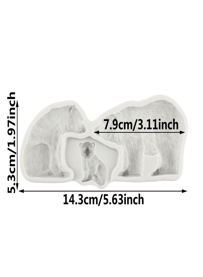 YANQINMS Polar Bear Family Silicone Mold Polar Bears Fondant Chocolate Molds For Sugar Cake Decorating Cupcake Topper Gum Paste Candy Polymer Clay - Image 2