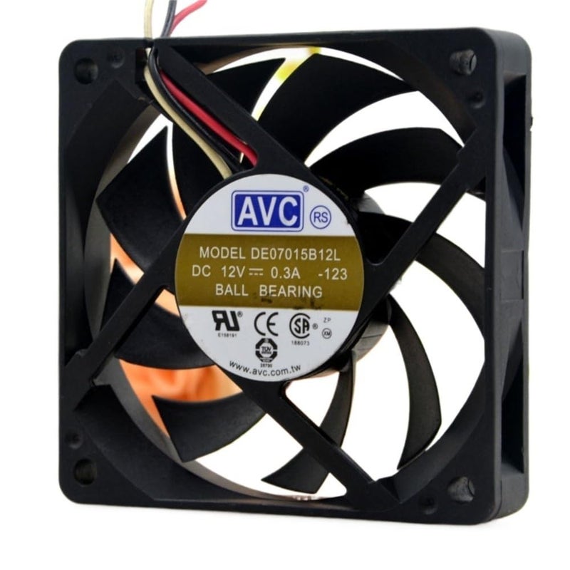 Laptop Parts 7cm Fan for AVC DE07015B12L 70mm 12V 0.3A CPU Cooling, 4-Wire PWM Temperature Control, Dual Ball Bearing - Image 1