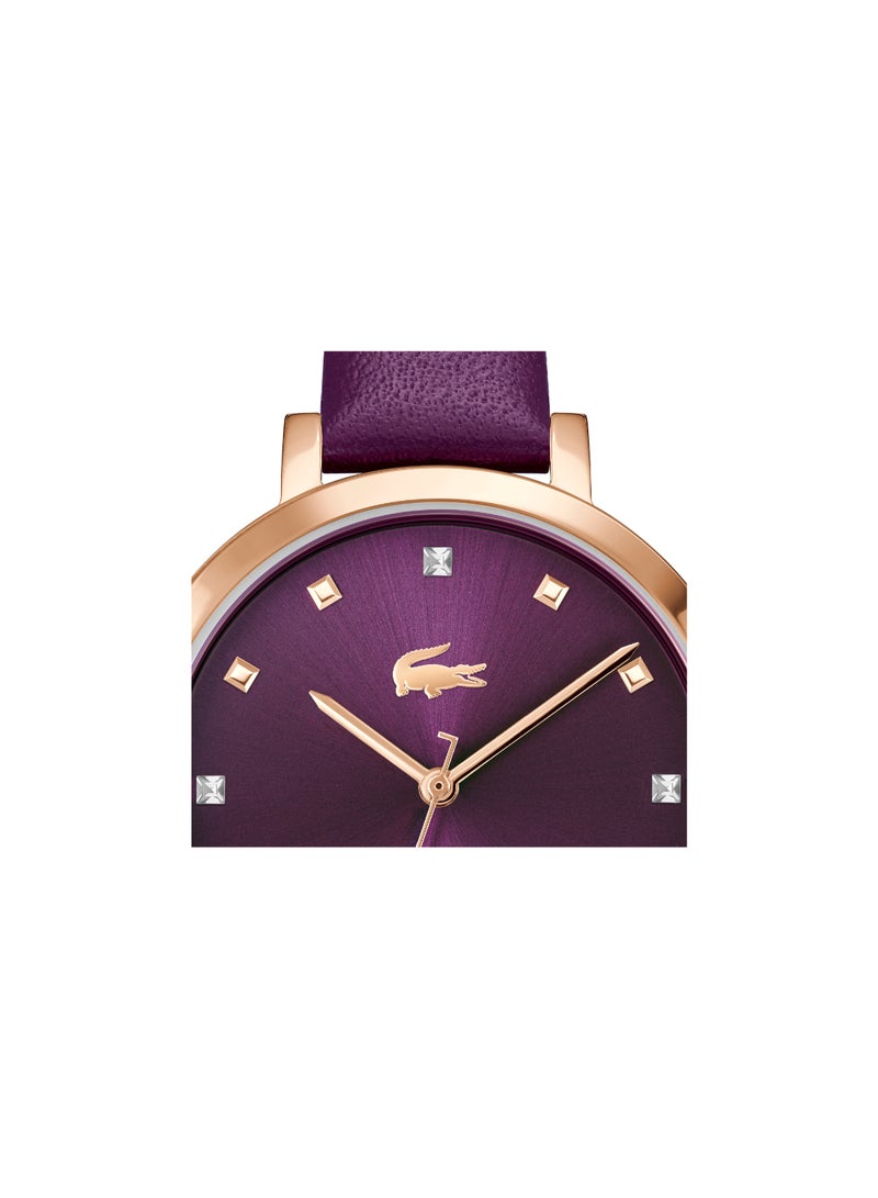 LACOSTE Round Analog Women'S Plum Case Watch - 2001399 - Image 5