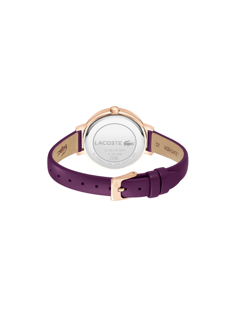 LACOSTE Round Analog Women'S Plum Case Watch - 2001399 - Image 3