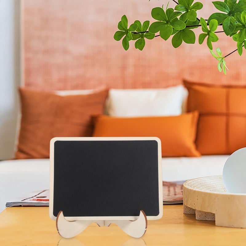 Mini Wooden Chalkboard Sign with Chalk Pens Desktop Message Board for Home Decor Wedding Party - Image 4