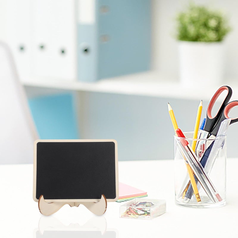 Mini Wooden Chalkboard Sign with Chalk Pens Desktop Message Board for Home Decor Wedding Party - Image 5