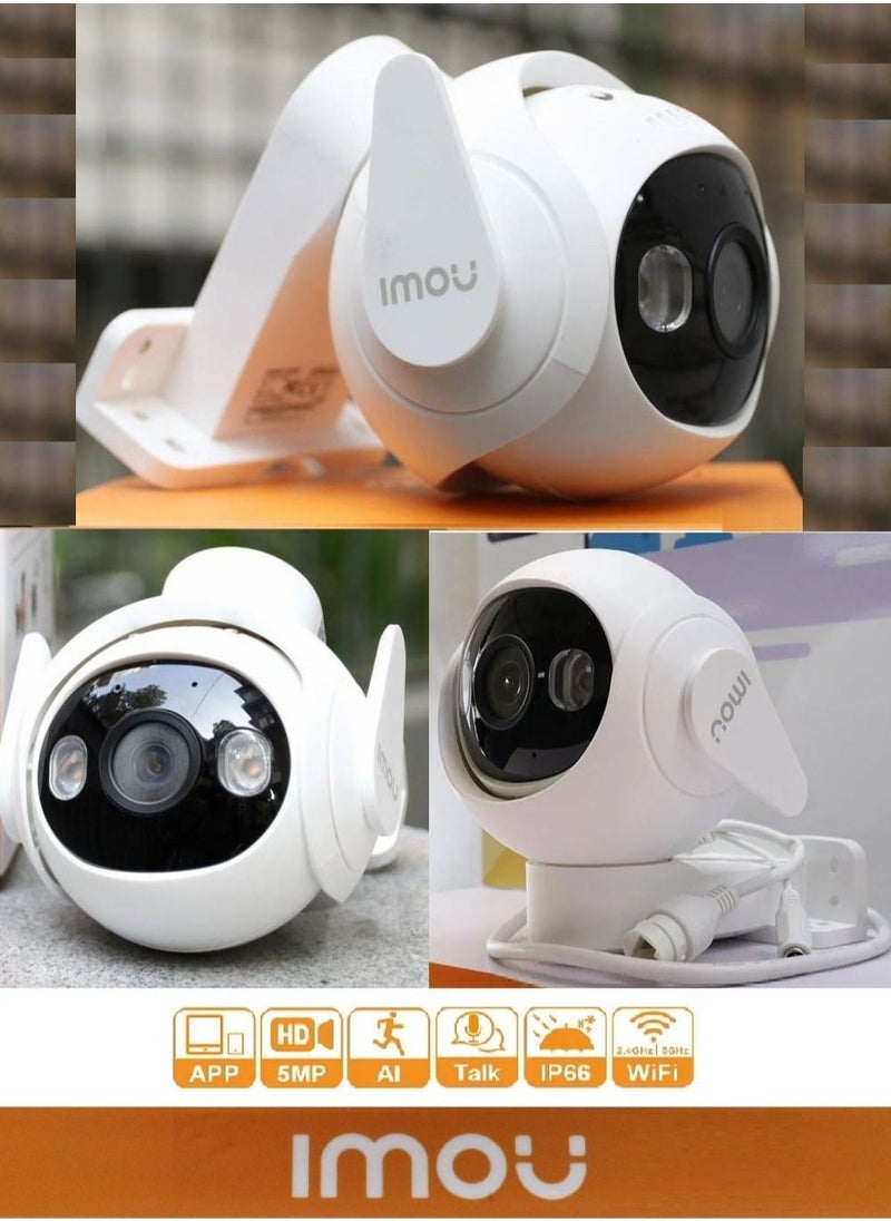 IMOU - Imou Cruiser 2 5MP Wi-Fi Outdoor Security Camera Night Vision Two Way Talk IP66 Weather resistance 3K QHD Image Smart Full color Panoramic Pan and Tilt Powered by Imou SENSE™ Smart Tracking - Image 1