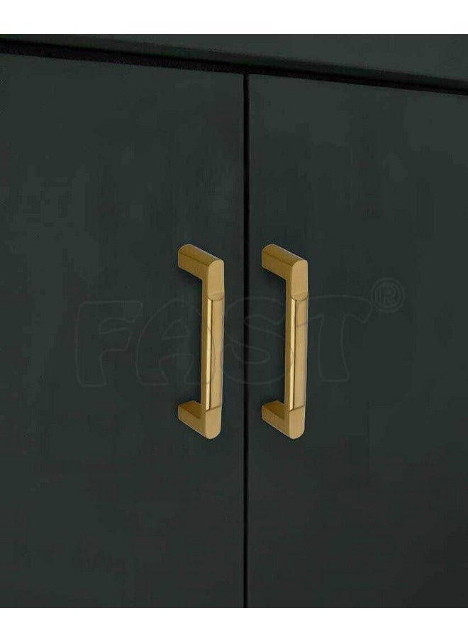 FAST FAST CP35 Brass Antique Stainless Steel Furniture Cabinet Pull Door Handle for Wardrobe, Cupboard, Dresser Doors and Drawer 2pcs (96mm 4inch)  - Image 3