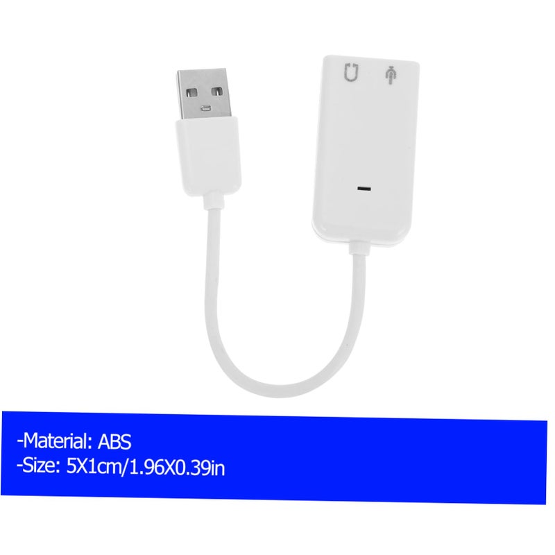 2 قطعة من محول بطاقة الصوت الخارجي USB مع تقليل الضوضاء، جاهز للاستخدام الفوري للكمبيوتر المحمول وسطح المكتب - Image 3