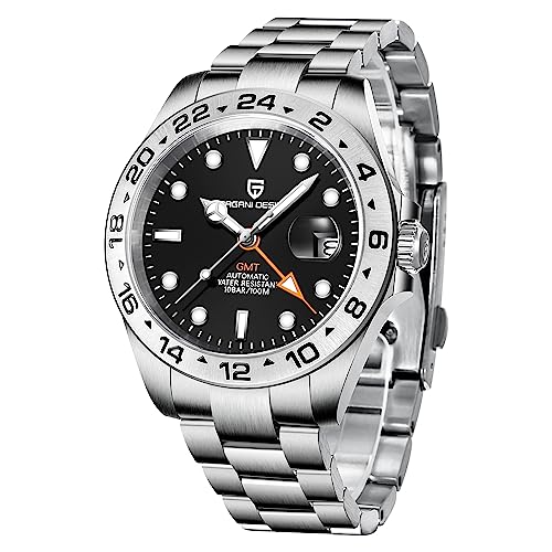 PAGRNE DESIGN Pagani Design Watches Men GMT Automatic Self-Winding Mechanical Analog Sapphire Sports Waterproof Luminous Wrist Watch - Image 1