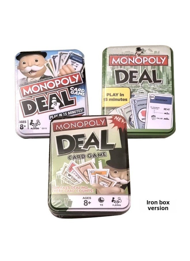 Large Size Monopoly Board Game English Version Iron Box Dea Monopoly German Version Tabletop Game For Children And Adults-Color:Large Monopoly Strong Hand Chess 515 (english Version)  - Image 2