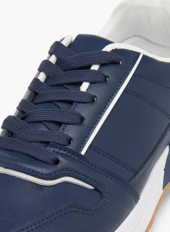 LBL by Shoexpress Men's Panelled Lace-Up Sneakers