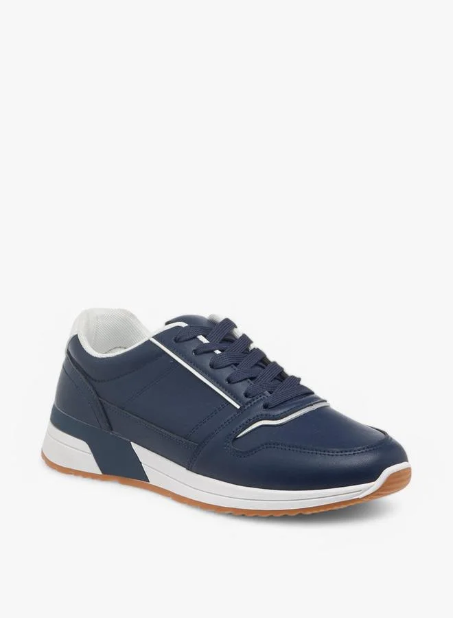 Men's Panelled Lace-Up Sneakers