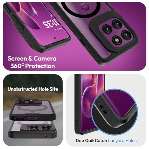 KAPAVER Mag-X Back Cover Case Compatible with MagSafe, Magnetic Case for Motorola Edge 60 Pro (PC+TPU) - Image 3