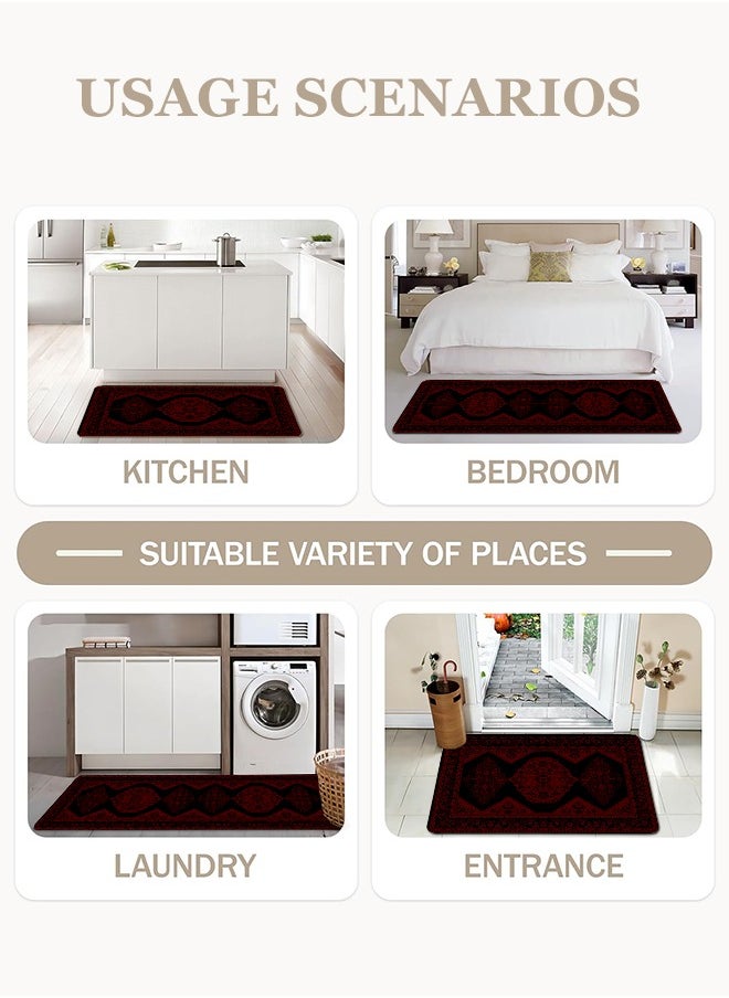 Generic 2 PCS Kitchen Floor Mats Rugs Set, Cushion Floor Carpet, Waterproof, Oil Resistant and Anti-Fatigue PU Standing Mat for Kitchen, Floor, Office, Sink, Laundry 45*75CM+45*120CM  - Image 5