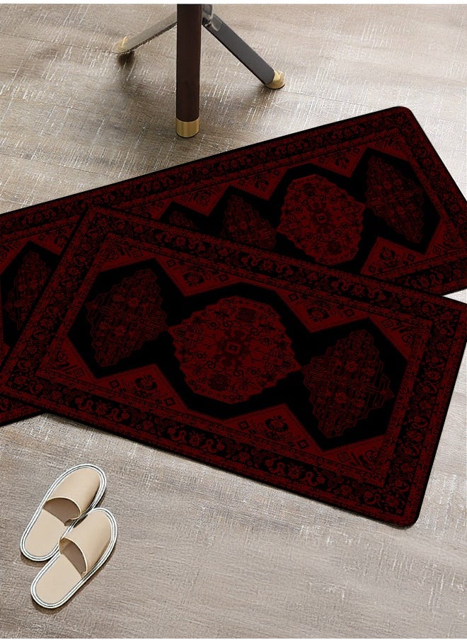 Generic 2 PCS Kitchen Floor Mats Rugs Set, Cushion Floor Carpet, Waterproof, Oil Resistant and Anti-Fatigue PU Standing Mat for Kitchen, Floor, Office, Sink, Laundry 45*75CM+45*120CM  - Image 2