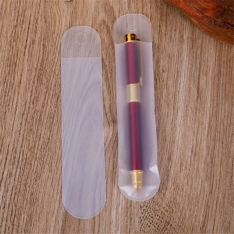 10 Pcs Transparent Matte Universal Pen Case Makeup Brush Storage Bag - Image 2