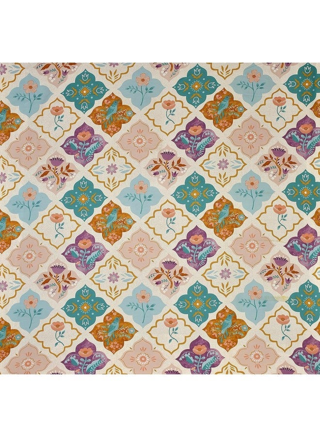 SHOMES أغطية مجموعة ديوان مطبوعة من القطن الناعم النقي SHOMES 6 قطع - 1 ملاءة سرير مفرد (60 × 90) مع 3 وسائد (16 × 16)، 2 غطاء وسادة (16 × 32) - متعدد الألوان - Image 3